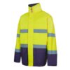Parka Bicolor AV 306002 Azul marino y amarillo flúor